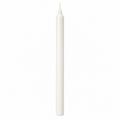 White straight wax pillar candle, 20 × 260 mm