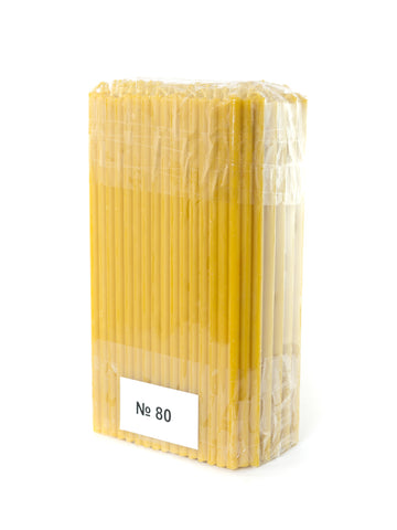 Beeswax Church Candles №80 – Pack of 200