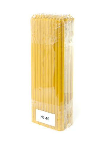 Beeswax Church Candles №40 – Pack of 100