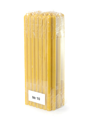 Beeswax Church Candles №10 – Pack of 20