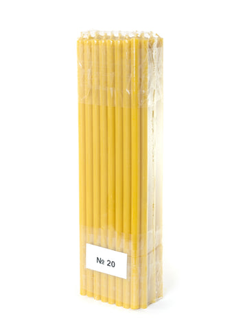 Paraffin Church Candles №20 – Pack of 50