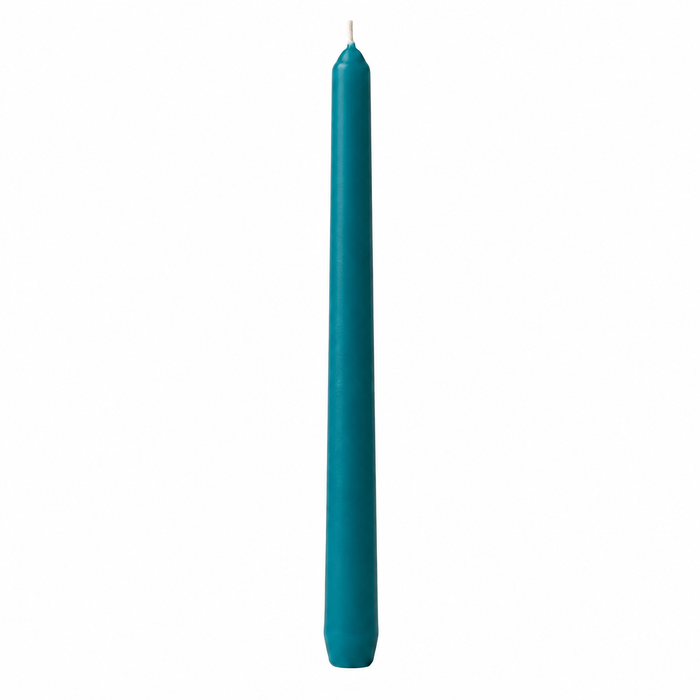 Teal Wax Taper Candle 20 × 260 mm