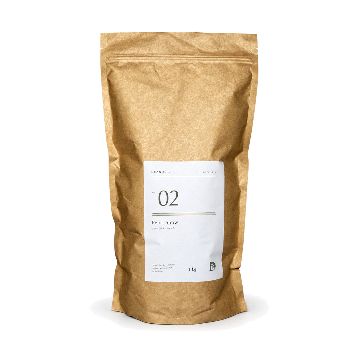 Candle sand N° 02 Pearl Snow, 1 kg kraft bag