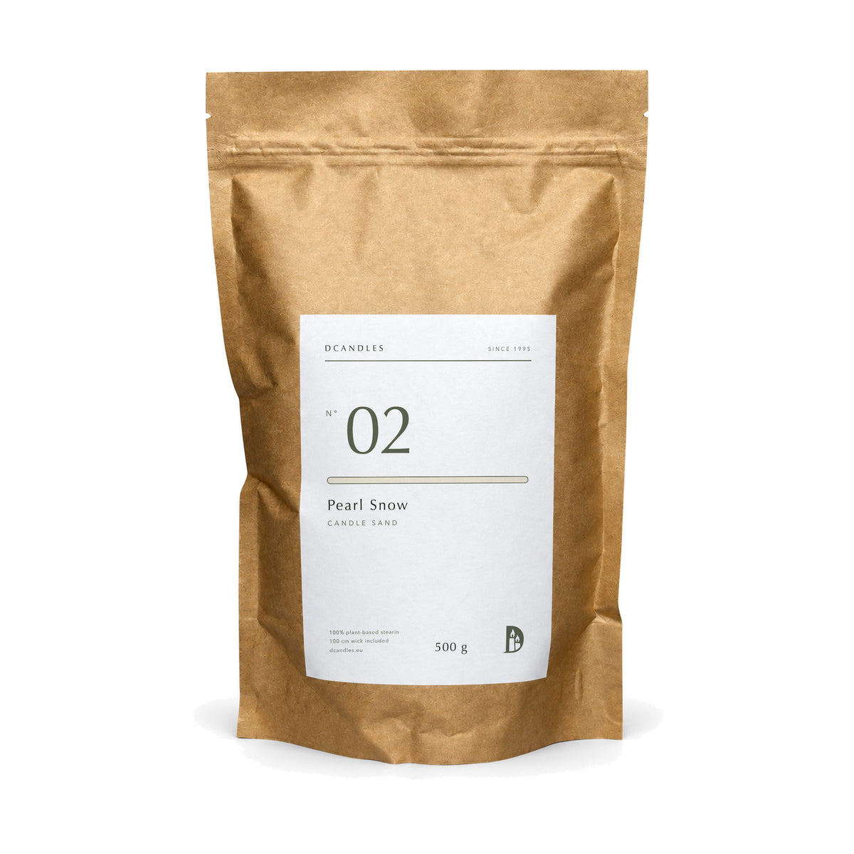 Candle sand N° 02 Pearl Snow, 500 g kraft bag