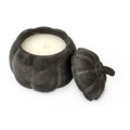 Graphite concrete pumpkin candle with lid