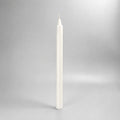 White straight wax pillar candle, studio view