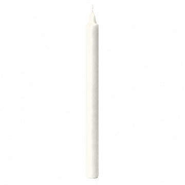 White straight wax pillar candle, 20 × 240 mm